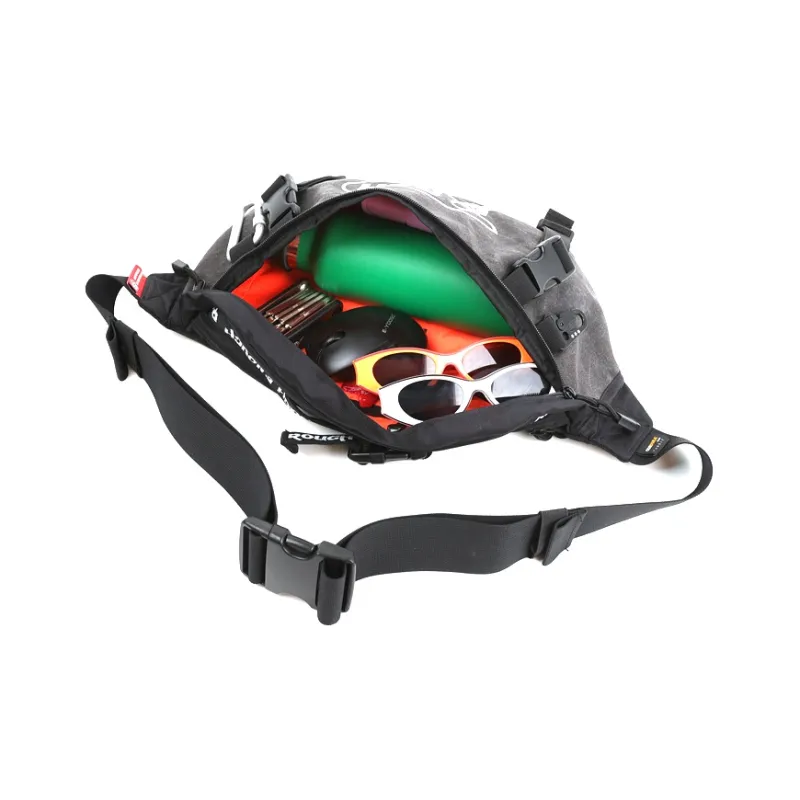 Rough Enough Canvas Cycling Bag, Canvas Bag, Fanny Pack Regular Unisex Black-1