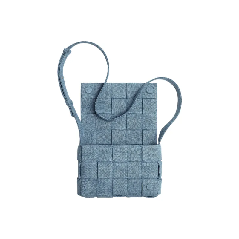 Bottega Veneta CASSETTE Cotton Tofu Bag, Shoulder Bag, Crossbody Bag Regular Women's Denim Blue-2