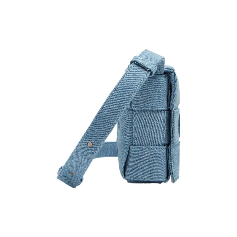 Bottega Veneta CASSETTE Cotton Tofu Bag, Shoulder Bag, Crossbody Bag Regular Women's Denim Blue-1