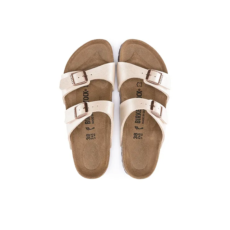 Birkenstock Sydney Birko Flor Graceful Narrow Fit Sandals 'Pearl White'-4