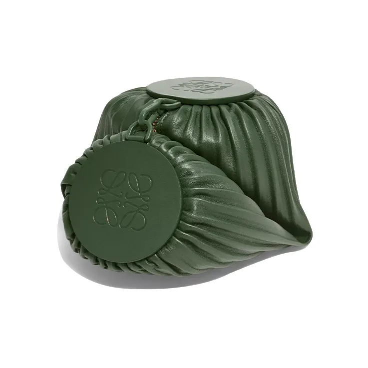 LOEWE Bracelet Pouch In Pleated Pappa Pleated Nappa Vintage Khaki-2