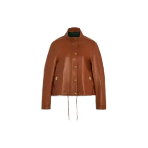 COACH Jackets Women's Shiny Brown Saddle