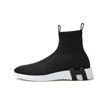HERMES Slip Resistant High Top Sports Casual Shoes Women's Black