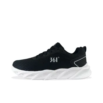 361° Cushioned Anti Slip Wear Resistant Breathable Lightweight Low Top Casual Running Shoes Men's Obsidian Black