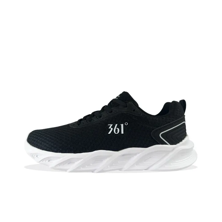 361° Cushioned Anti Slip Wear Resistant Breathable Lightweight Low Top Casual Running Shoes Men's Obsidian Black-0