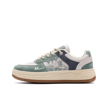 Warrior Lightweight, Wear resistant, And Non slip Low Top Skateboard Shoes Unisex Beige Green Blue