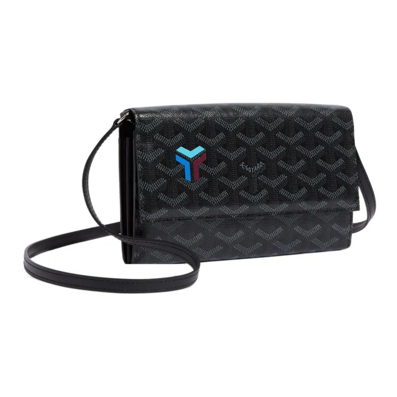 GOYARD Varenne Canvas With Leather Shoulder Bag Crossbody Bag Wallets Women's Black-1