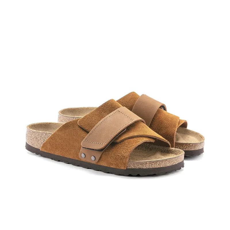 Birkenstock Kyoto Nubuck Suede Leather Sandals 'Mink'-3