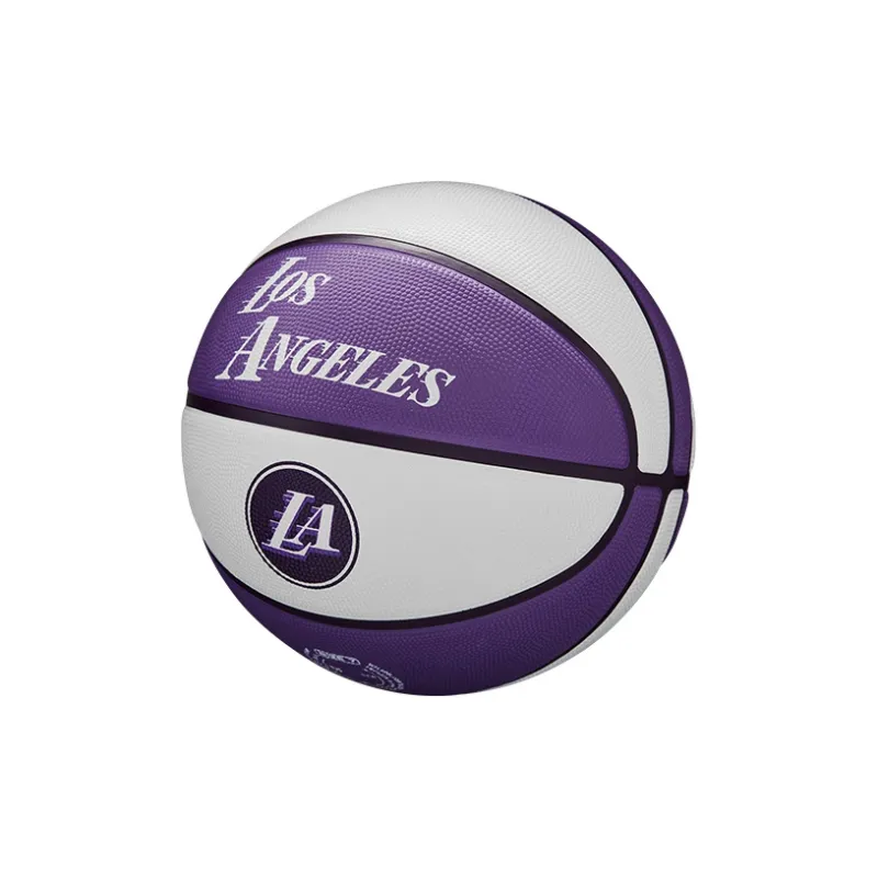 Wilson NBA City Series Rubber Basketball White Purple Size 7 Ball Training Unisex-2