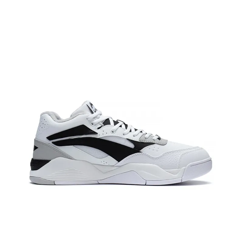 LiNing LN BBS Slip Resistant, Abrasion Resistant, Thermal Low Top Sports Casual Shoes Men's White Black-1