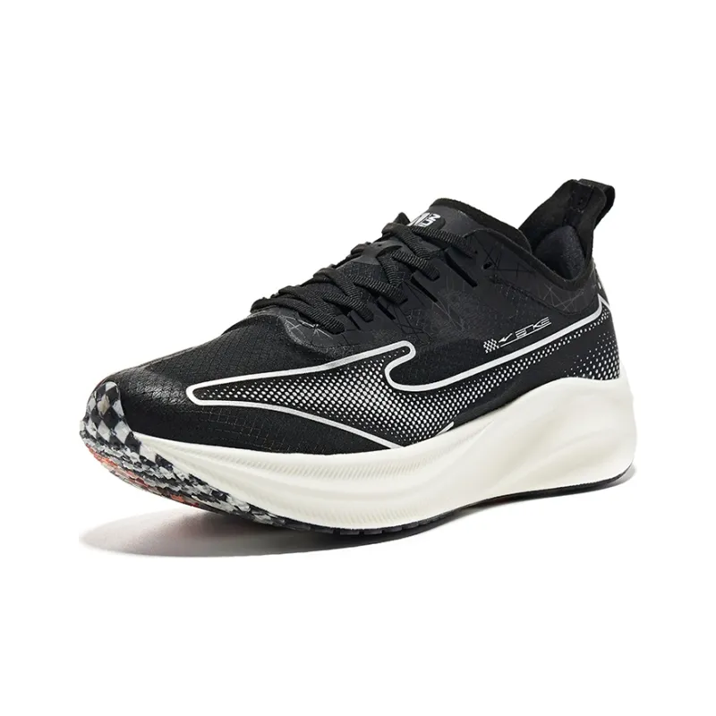 Erke Low Top Running Shoes Women's Black White-2