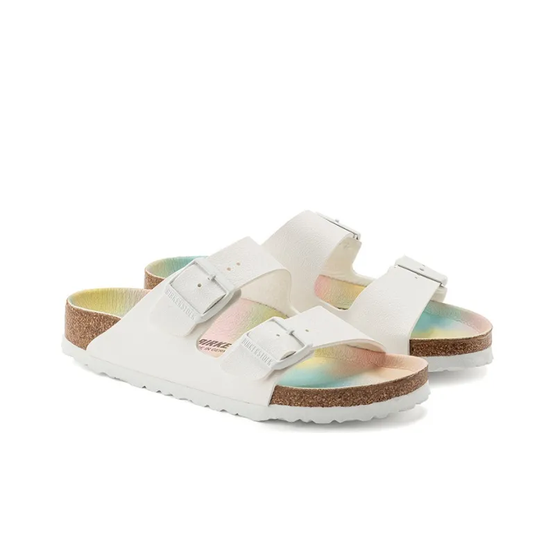 Birkenstock Arizona Collection Stylish Sandals Women's White-3