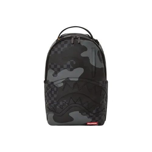 SPRAYGROUND PVC Travel Bag Portable One Shoulder Backpack Large Size Unisex Black