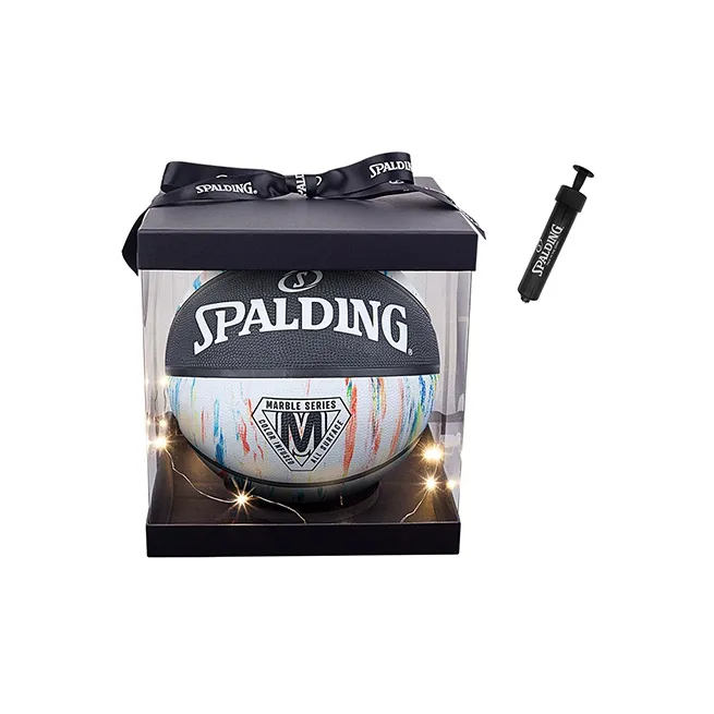 SPALDING Marble print Collection Rubber Basketball Black White Size 7 Training Unisex-4