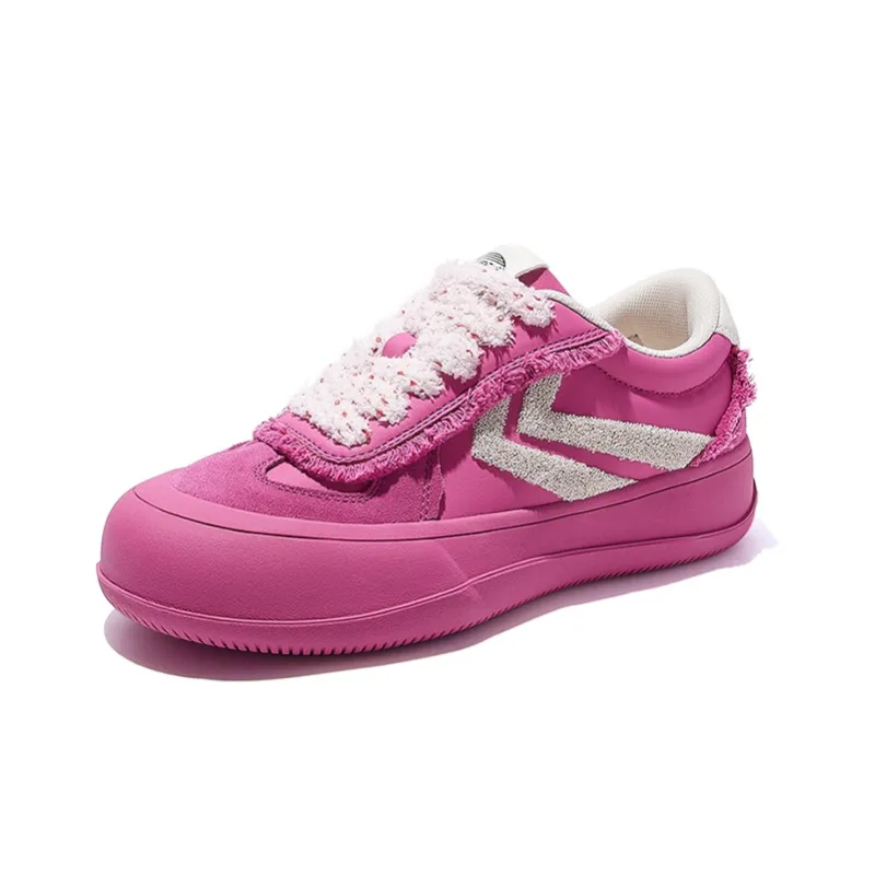 SESAME STREET x Feiyue Low-Top Skateboard Shoes Women's Rose Red-1