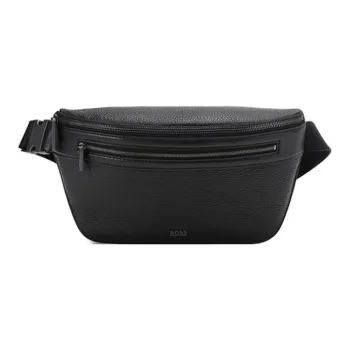 HUGO BOSS Cow Leather Crossbody Bags Fanny Pack Sling Bags Regular Men's Black