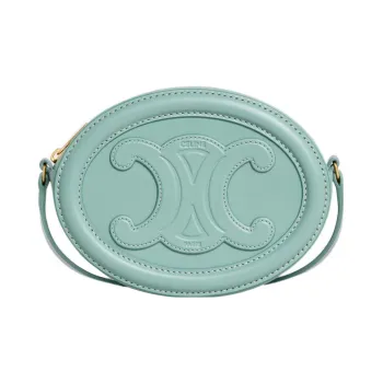 CELINE Triomphe Cow Leather Mooncake Bag Shoulder Bag Crossbody Bag Regular Women's Cool Mint Green