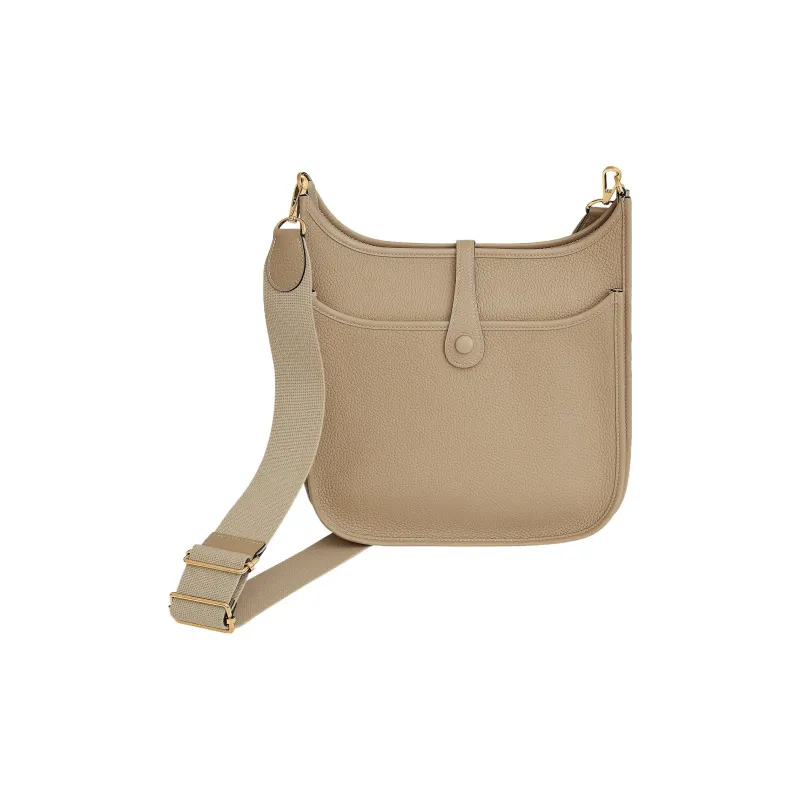 HERMES Evelyne Clemence Bullock Leather Shoulder Bag Crossbody Bag Women's S2 Trench Coat Beige-2