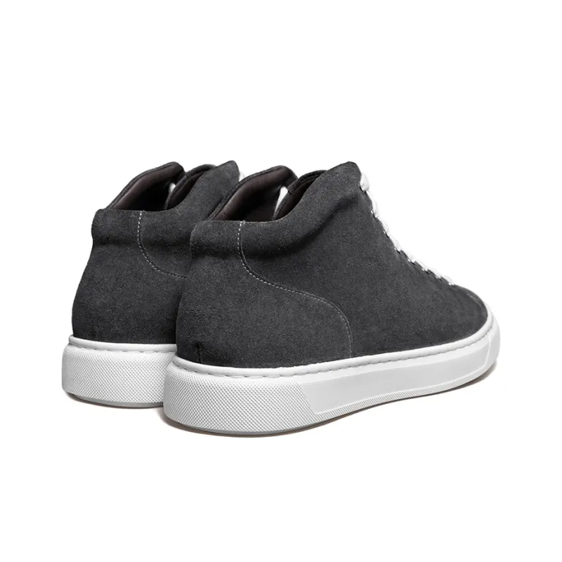 THOM WILLS Skateboard Shoes Men High Top Dark Gray-3