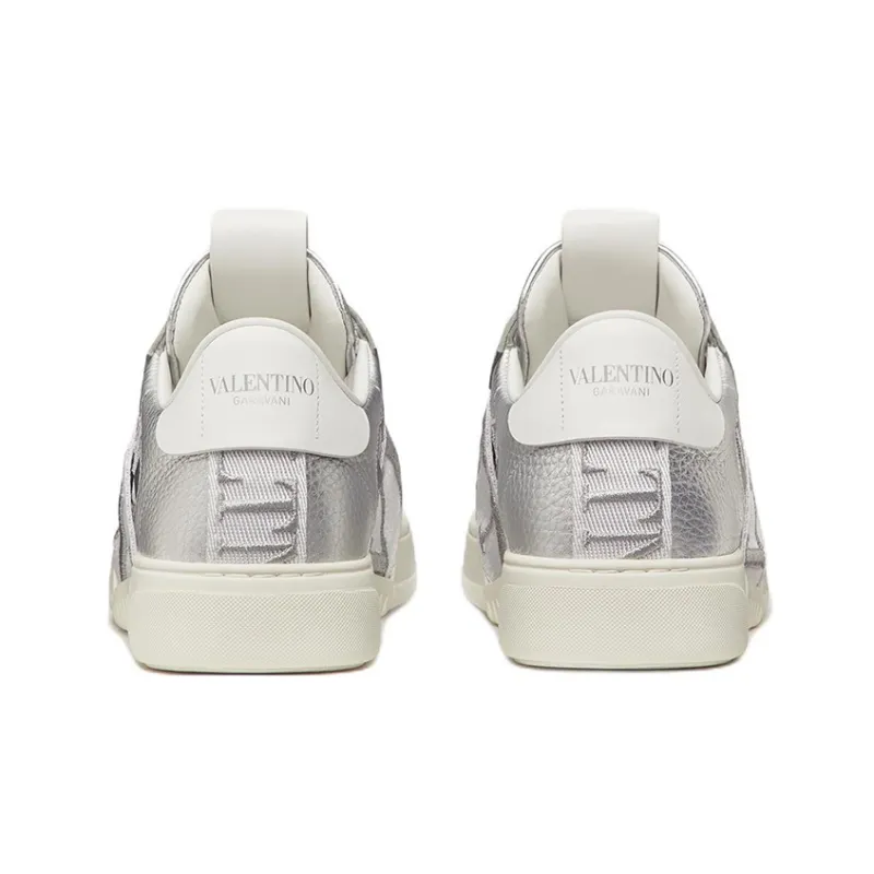 Valentino VL7N Low Top Stylish Skateboarding Shoes Women's Silver White-4