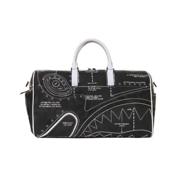 SPRAYGROUND PVC Travel Bags Shoulder Bags Handbags Medium Size Unisex Black