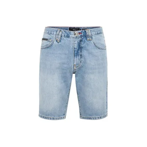 PHILIPP PLEIN Casual Shorts Men Light Blue