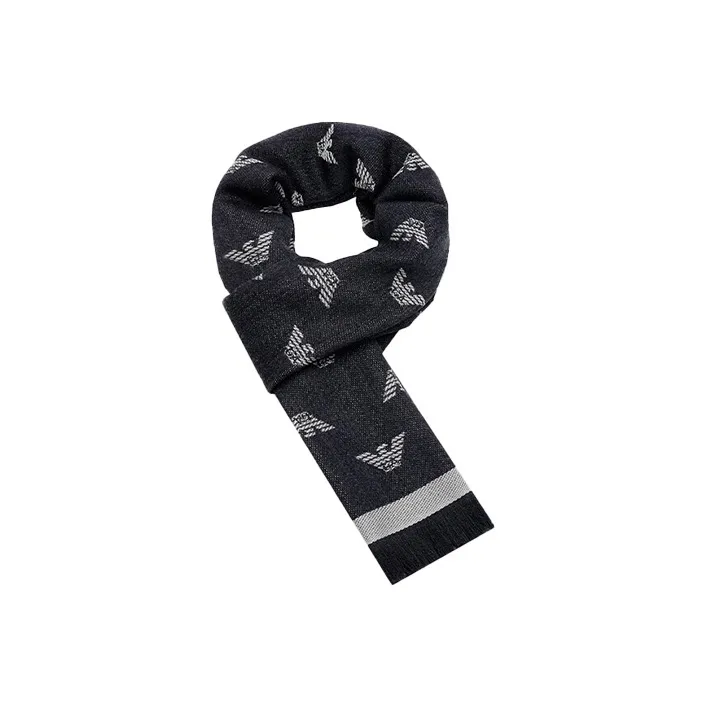EMPORIO ARMANI Knit Scarves Men's Gray-1