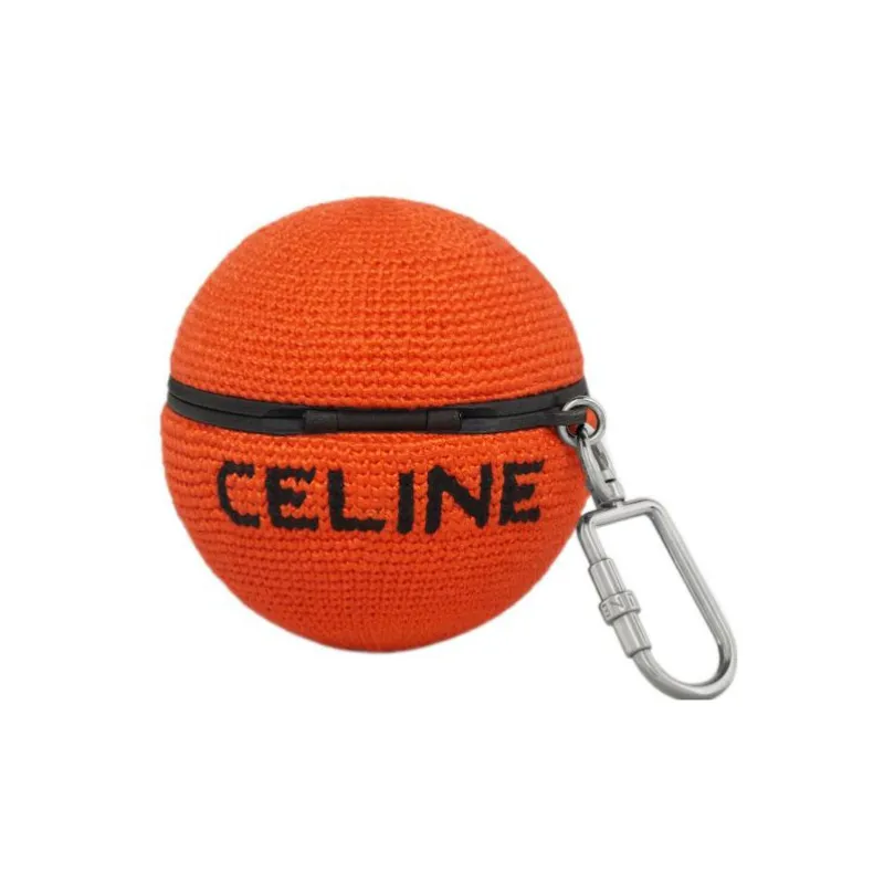 CELINE Hook And Needle Woven AirPods Pro Protective Case Earphone Case Women's Orange/Black-1