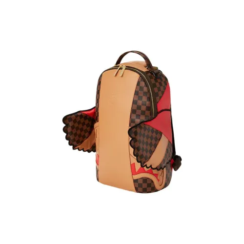 SPRAYGROUND PVC Casual Backpack Large Size Unisex Brown