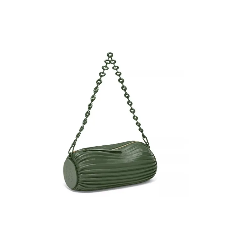 LOEWE Bracelet Pouch In Pleated Pappa Pleated Nappa Vintage Khaki-0