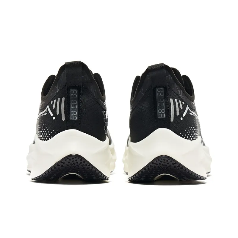 Erke Low Top Running Shoes Women's Black White-3