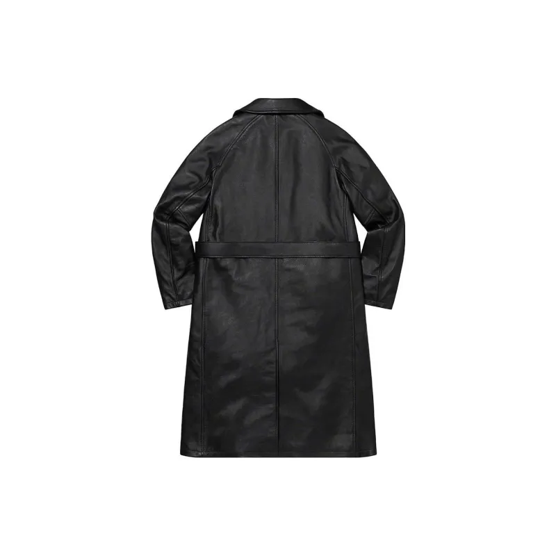 Supreme Schott Leather Trench Coat-1