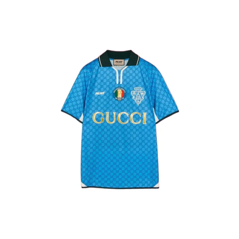 GUCCI X Palace Printed Football Technical Jersey T Shirt-0