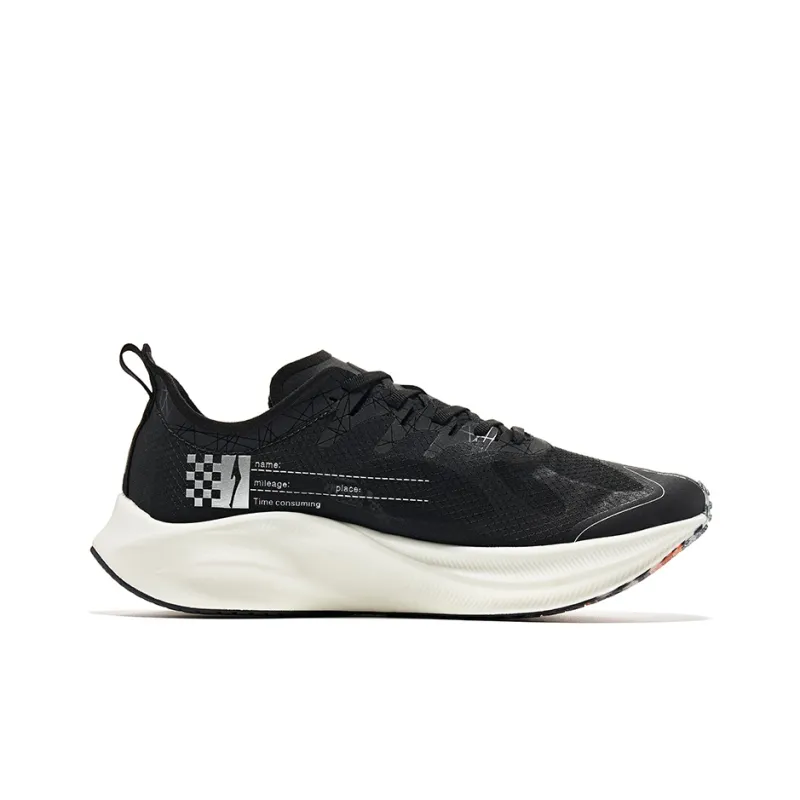 Erke Low Top Running Shoes Women's Black White-1