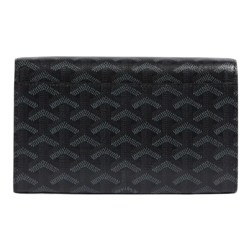GOYARD Varenne Canvas With Leather Shoulder Bag Crossbody Bag Wallets Women's Black-2
