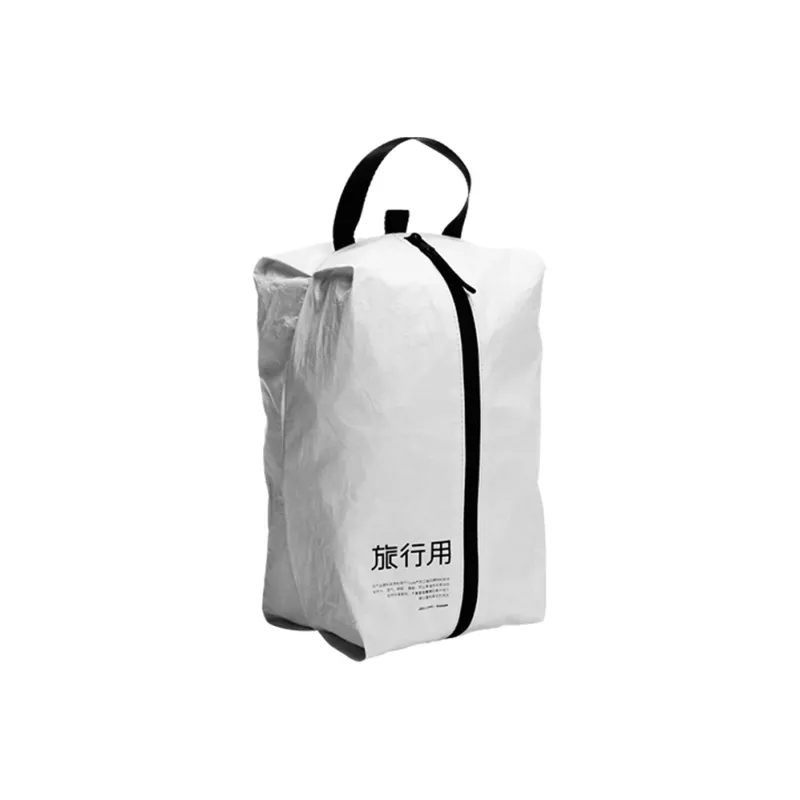 JOLLYING Paper Portable Lightweight Laundry Bag Fitness Sports Bag Travel Bag Unisex White/Gray-3