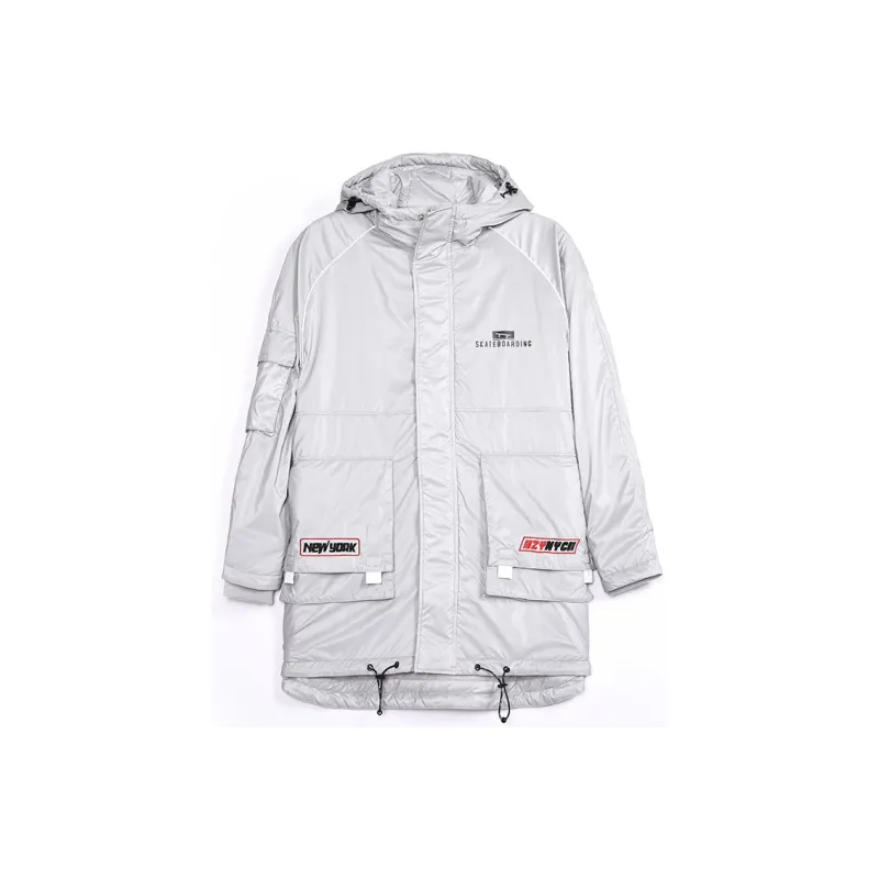Zoo York Letter Stand Collar Loose Fit Thickened Mid-Length Puffer Jacket Unisex-5