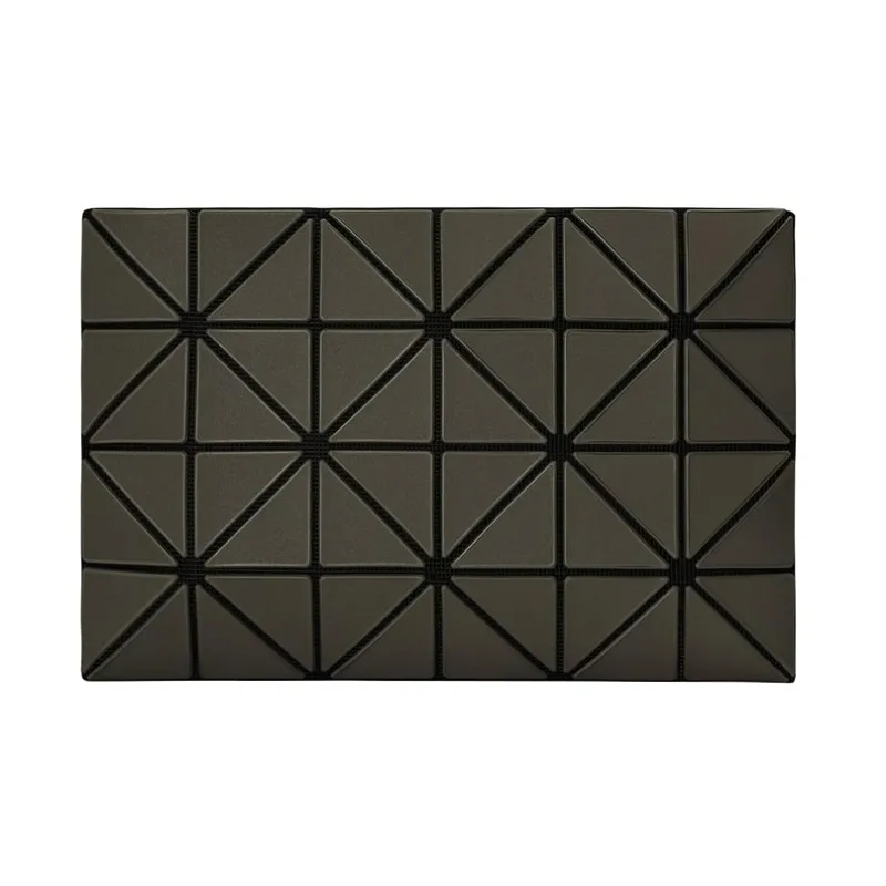 ISSEY MIYAKE Lucent Artificial Leather Wallet Card Holder Key Pouch Clutch Unisex Charcoal Gray-0