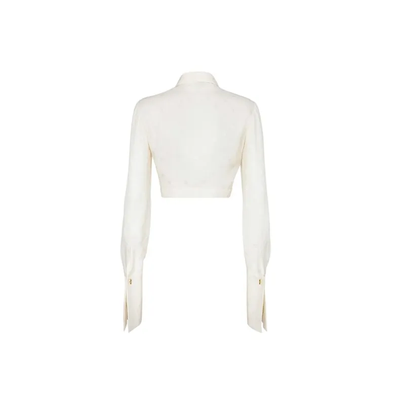 FENDI Crop Tops Women's White-1