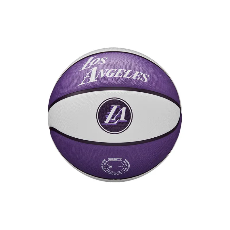 Wilson NBA City Series Rubber Basketball White Purple Size 7 Ball Training Unisex-1