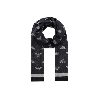 EMPORIO ARMANI Knit Scarves Men's Gray