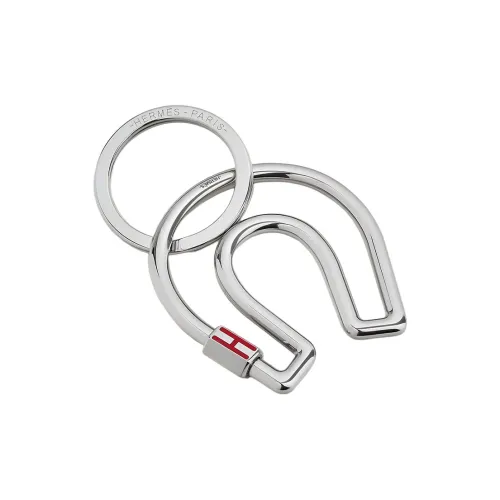 HERMES Keychains Unisex Silver