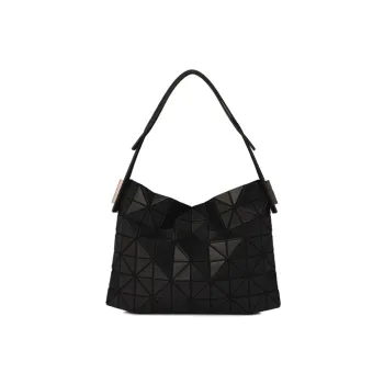 ISSEY MIYAKE Polyvinyl Chloride Resin Baguette Shoulder Bag, Handbag Trumpets Unisex Matte Black