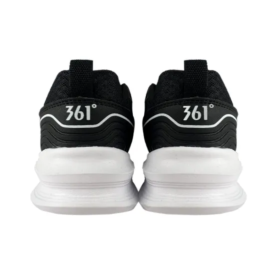 361° Cushioned Anti Slip Wear Resistant Breathable Lightweight Low Top Casual Running Shoes Men's Obsidian Black-3