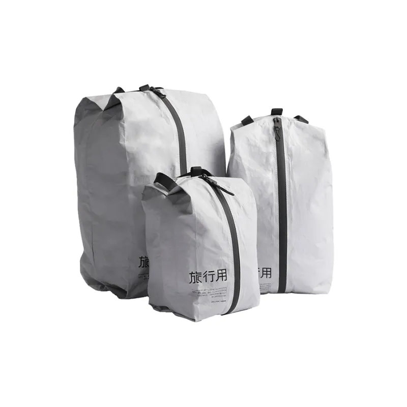 JOLLYING Paper Portable Lightweight Laundry Bag Fitness Sports Bag Travel Bag Unisex White/Gray-5