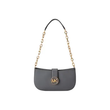 MICHAEL KORS Carmen Leather Shoulder Bag Women's Gray