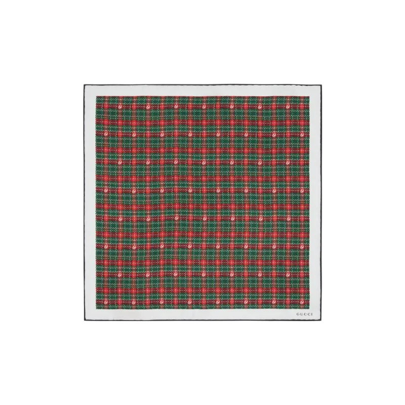 GUCCI Silk Scarves Men Green-0