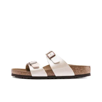 Birkenstock Sydney Birko Flor Graceful Narrow Fit Sandals 'Pearl White'