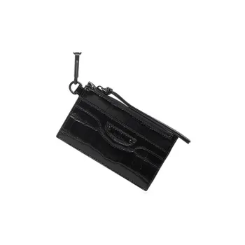 Balenciaga Neo Classic Calfskin Card Holder Men's Black