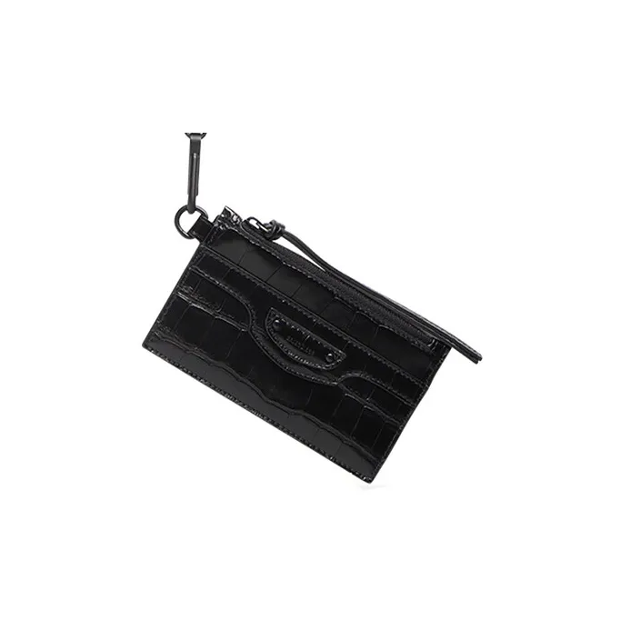 Balenciaga Neo Classic Calfskin Card Holder Men's Black-0